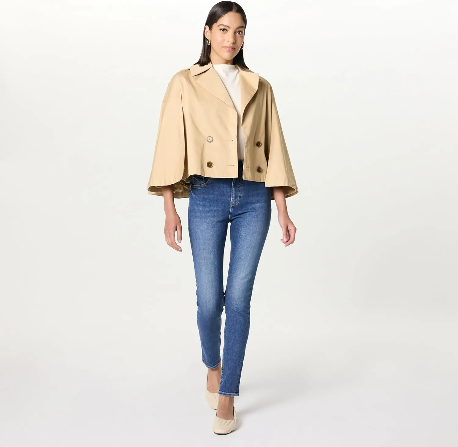 The Drop Women's Standard Hayes Cropped Trench