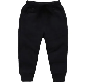 Toddler Boy Sweatpants Cotton Pull on Joggers Kids Solid Elastic Waist Baggy Sweat Boys Casual Comfy Pants