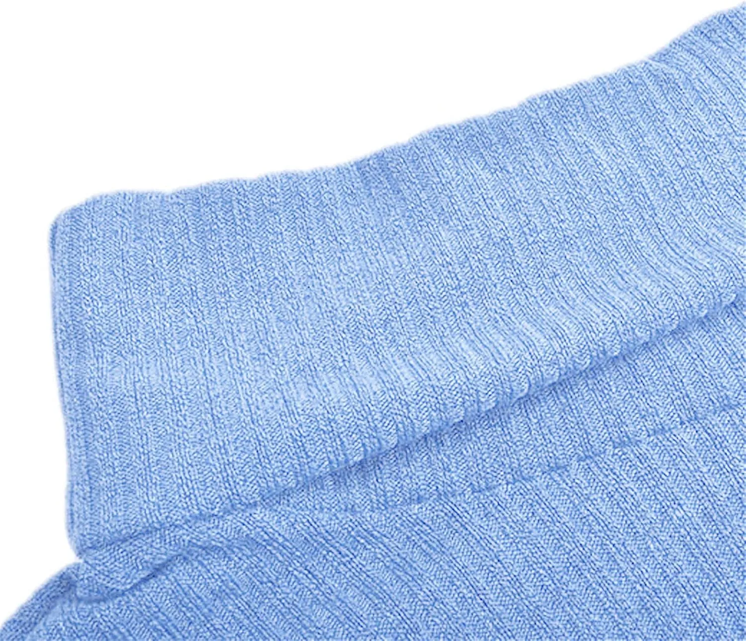 Turtleneck Loose Pullover Tops Sweater Mid Length Dress with Shoulder Sleeves and Half Turtleneck Sweater Neck Tops
