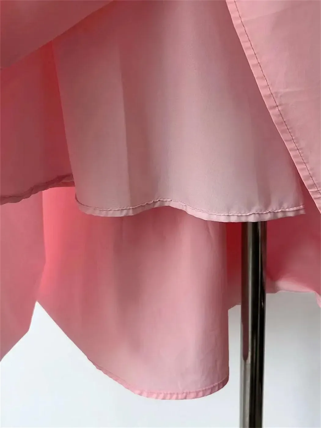 Women High Waisted Umbrella Skirt A-Line Pleats Bohemia Medium-Length Skirts