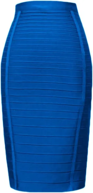 Women's High Waist Elastic Rayon Bandage Pencil Skirt