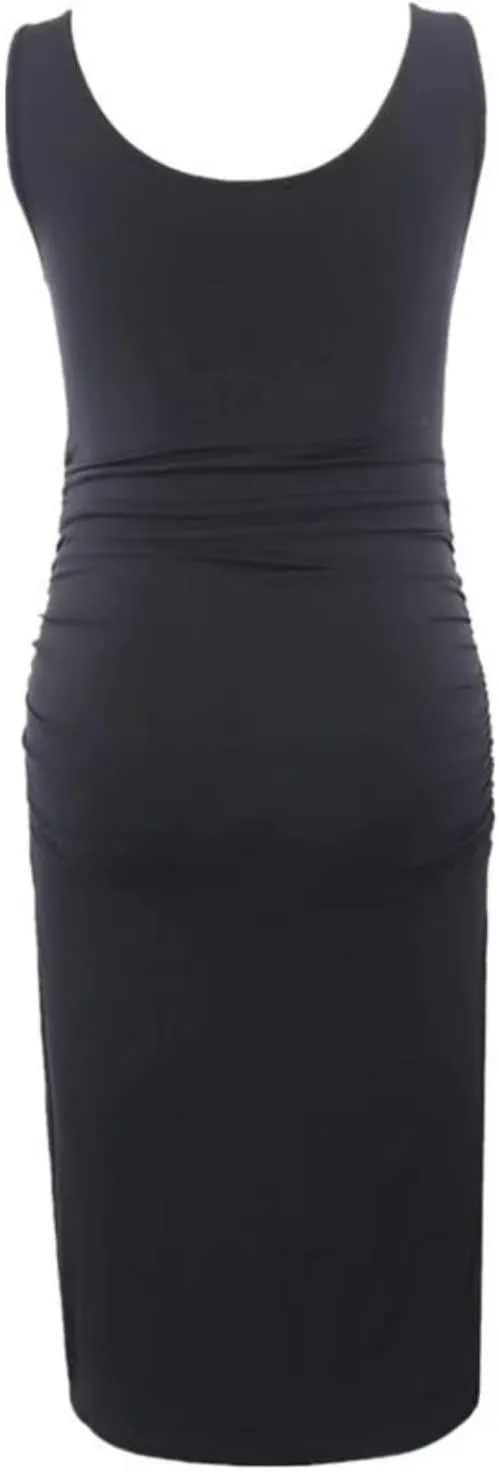 Womens Maternity Ribbed Tank Dress Sleeveless Slim Fit Dress Bodycon Prenancy Women Casual Dress