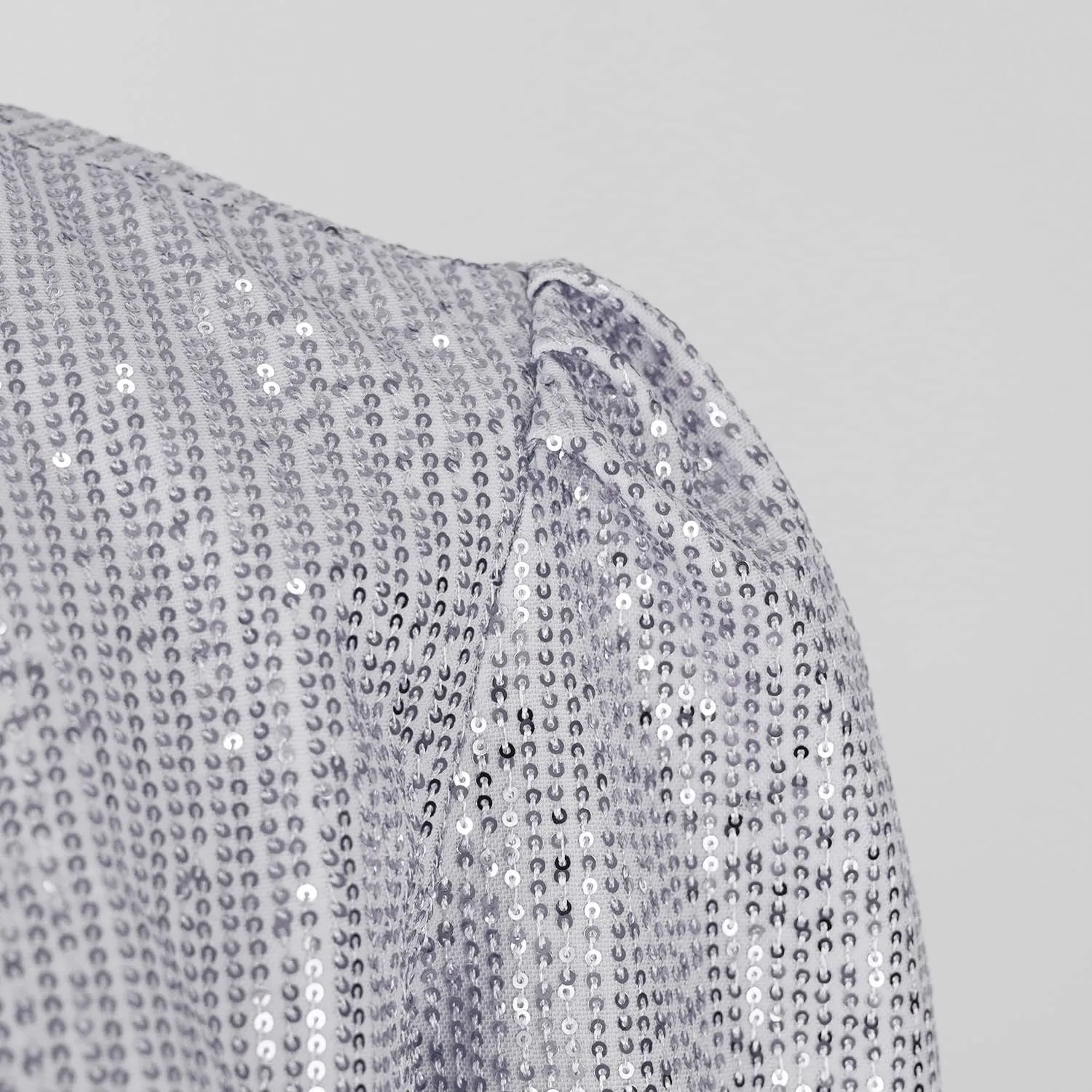 Women's Sequin Jacket Button Up Long Sleeved Disco Sparkling Top