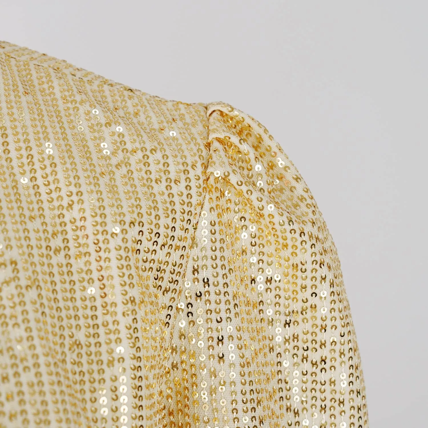 Women's Sequin Jacket Button Up Long Sleeved Disco Sparkling Top
