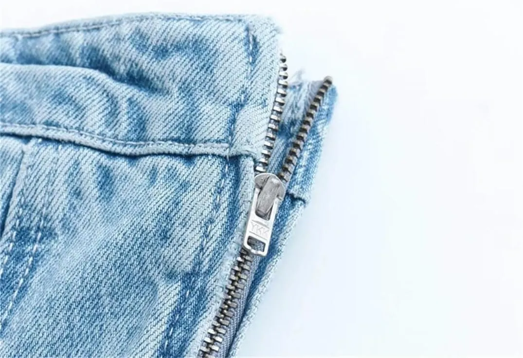 Women's Tube Top Denim Dress Chic Tight Package Hip Mini Skirt