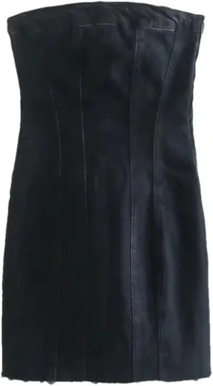 Women's Tube Top Denim Dress Chic Tight Package Hip Mini Skirt