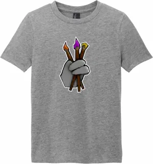 Youth Gorilla Illustrator Finger Painter T-Shirt